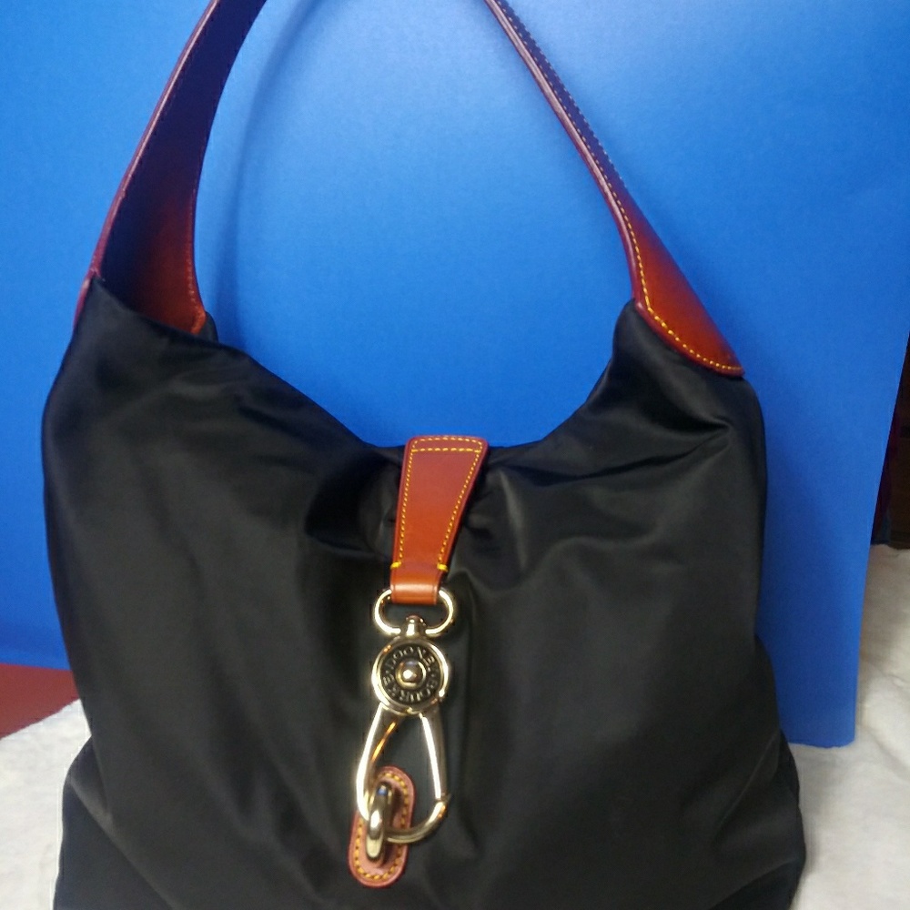 Dooney & Burke Nylon Hobo w/ Leather Strap